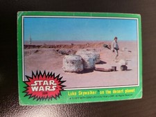 1977 Topps Star Wars Green Card #208 Luke Skywalker desert planet