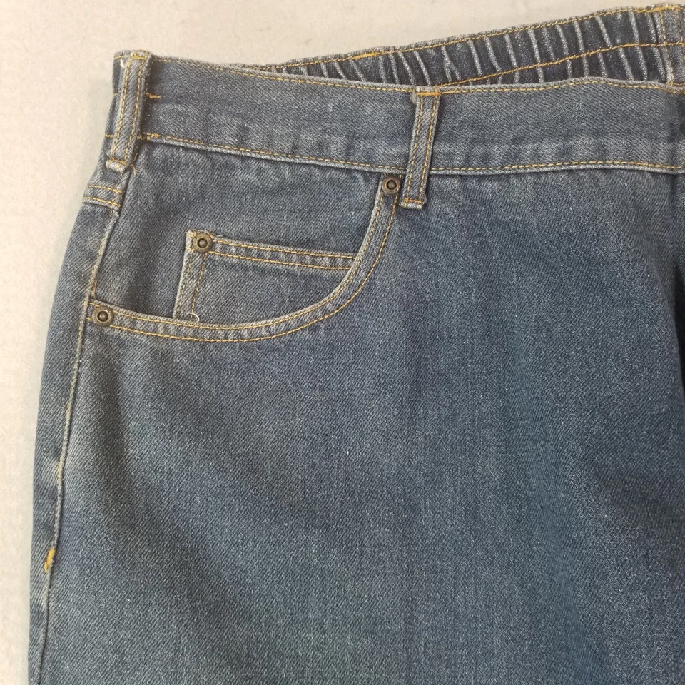 Haband Duke Jeans Hombre 40 x 28 Relajado Recto Azul Denim Pantalones Confort Cintura Foto 3 de 4