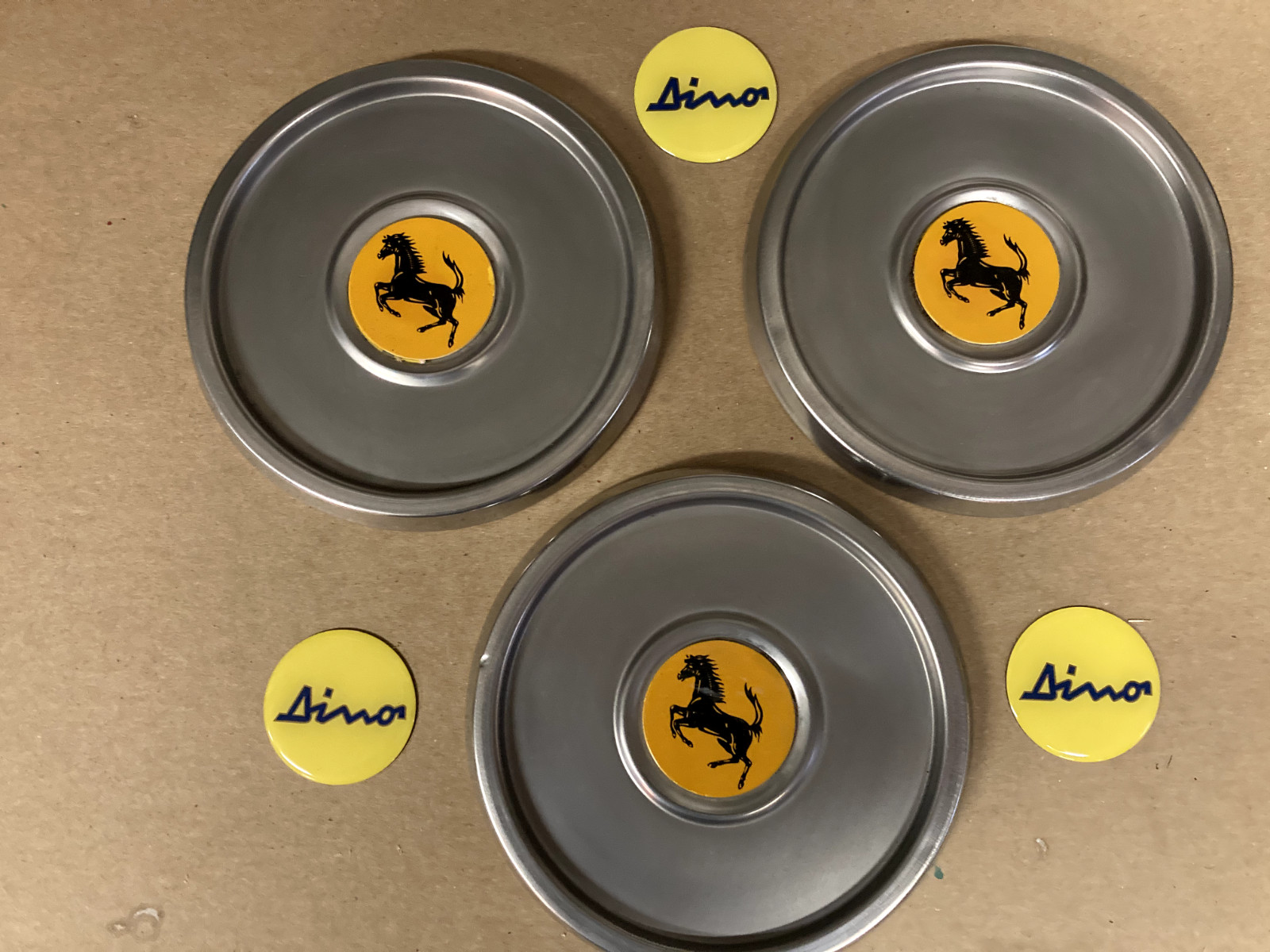 Ferrari 308 GT4 208 Euro/USA Wheel Hub Caps, three, each at $350, or offer.