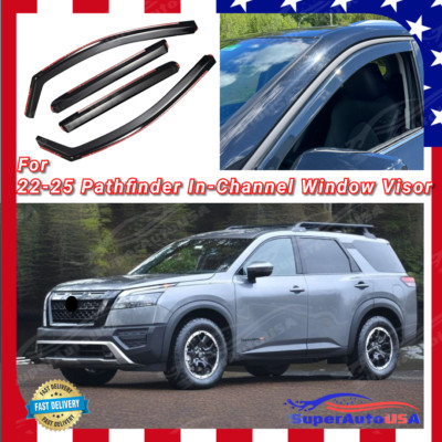 Fits Nissan Pathfinder 22-25 Rain Sun Guards Snow Vent Deflectors Window Visors