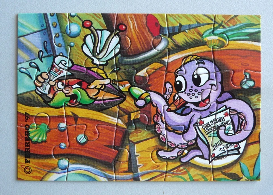 Ü-Eier Puzzle Aqualand mit Beipackzettel 15 Teile Ferrero 1997 vollständig - Bild 2 von 4