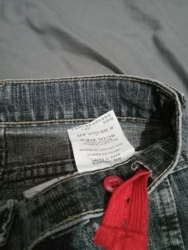 WRANGLER Classic Denim Cargo Jeans Pants Adjustable Waist Boys Size 6 Regular C6 - Picture 2 of 5