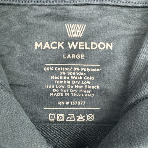 Mack Weldon Sweatshirt Mens Large Blue Full Zip Hoodie Hooded Drawstring - Picture 7 of 9
