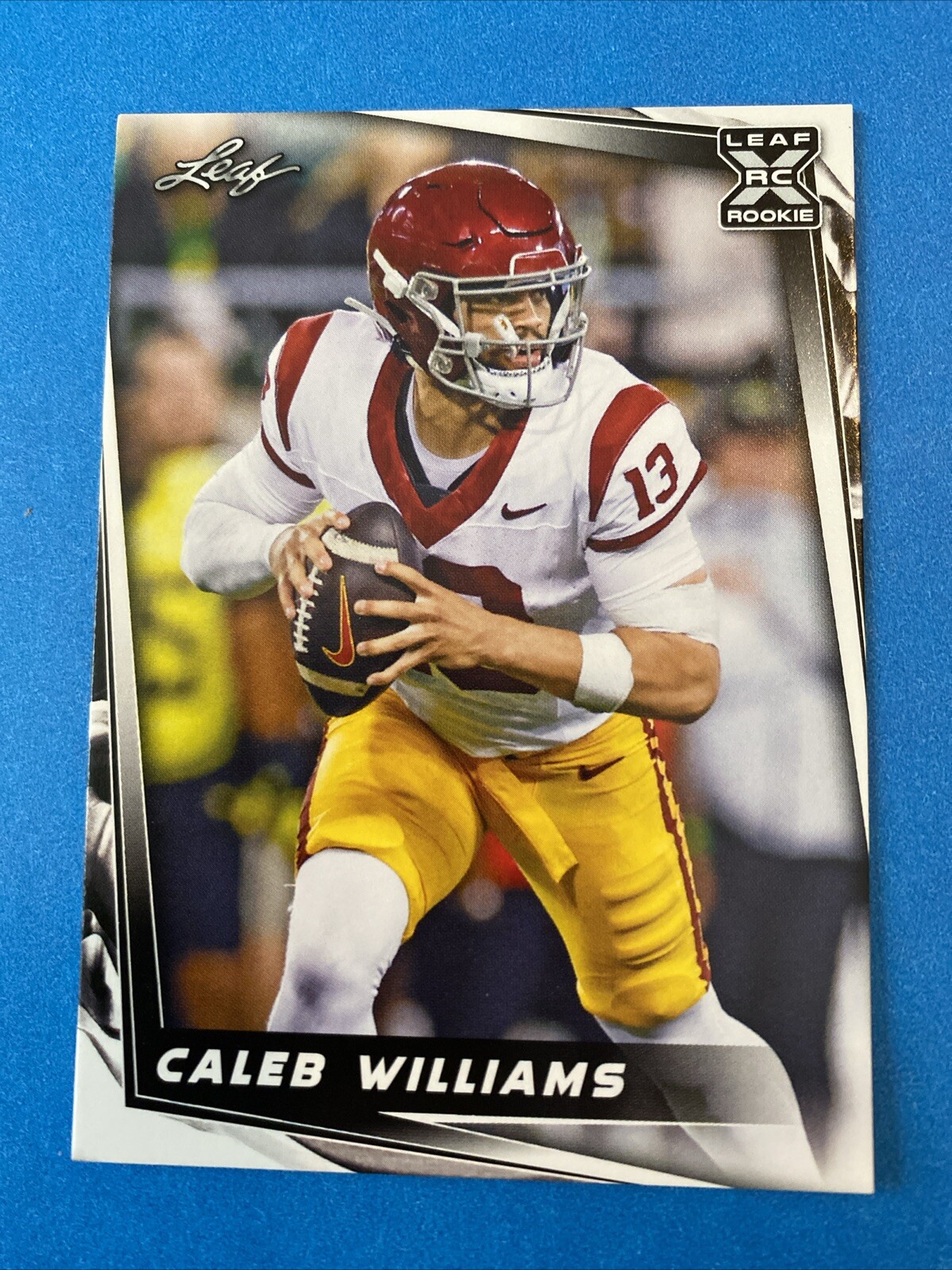 CALEB WILLIAMS 2024 LEAF #13 XRC ROOKIE RC USC TROJANS CHICAGO BEARS 🐻