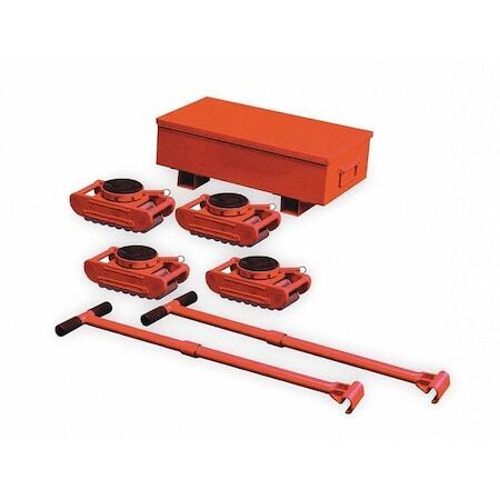 Dayton 2Mpr2 Equipment Roller Kit, Swivel, 88,000 Lb. Cap