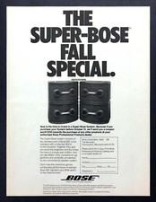 1981 Super-Bose System 802 Speakers 802-E Equalizer photo vintage promo print ad