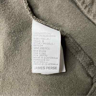 トップス c... Standard James Perse Lightweight Cotton Jacket in Olive Green Size