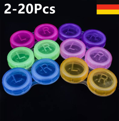 2-20X Kontaktlinsen Box Behälter - Reisen Aufbewahrung Linsen Set Reinigung Case