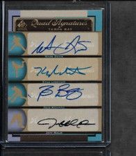2012 UPPER DECK SP SIGNATURE FOUR AUTO'S Malm/Brignac/Lobstein/Davis