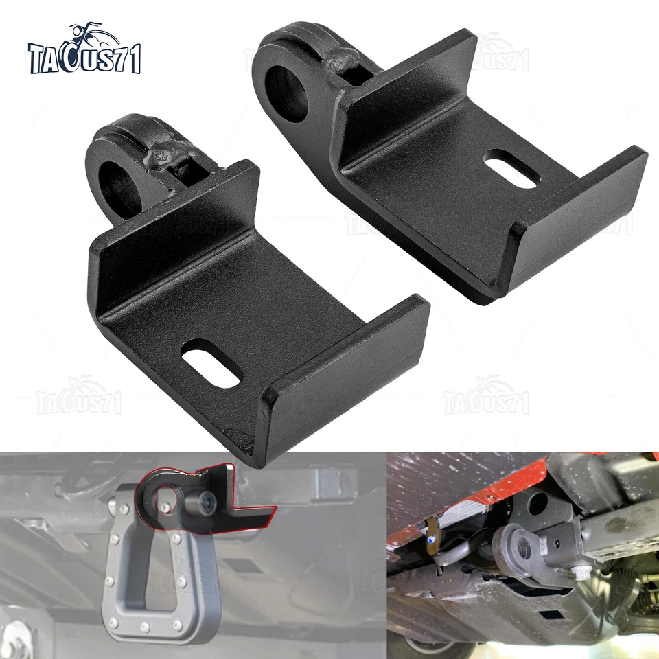 Para Toyota Tacoma 2009-2023 (gancho de remolque delantero) + (grilletes de anillo en D) Foto 3 de 4