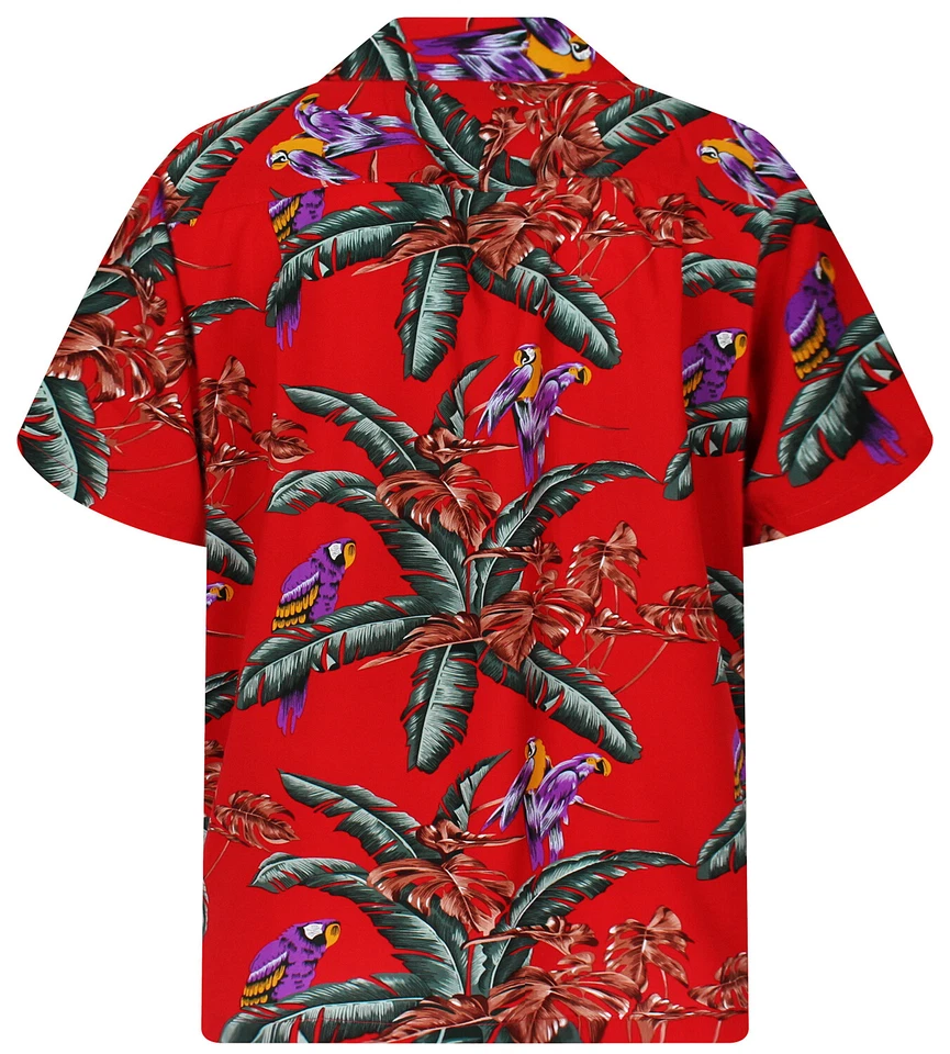 Original Tom Selleck Magnum Camicia Hawaiana Rosso LIMITED - Immagine 3 di 4