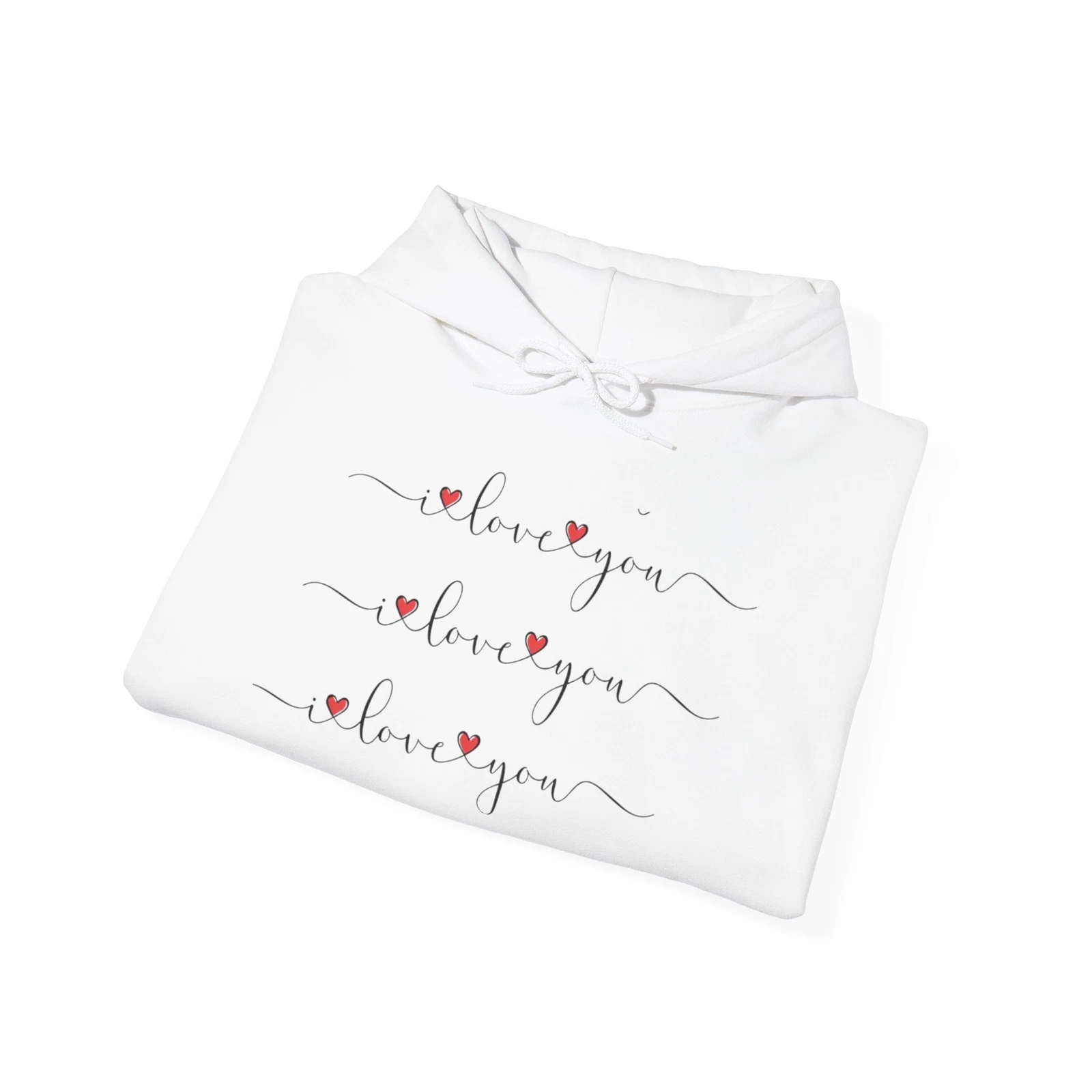 Felpa con cappuccio I Love You Felpa in misto pesante perfetta per San Valentino 
