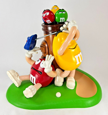 M&M's World Golf Mulligan Ville Candy Dispenser Limited Edition Yellow Red