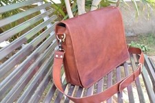 Leather Men's Laptop New Brown Vintage Shoulder Satchel Bag Messenger Genuine