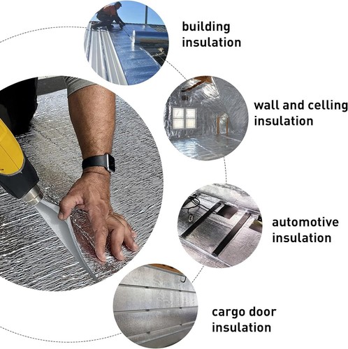 16Sqft Ceilings,Walls Double Side Foil Cold&Heat Shield Thermal Insulation Mat - Picture 3 of 20