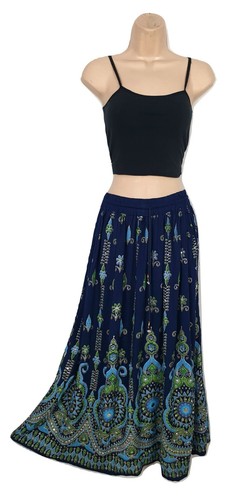 Sequin Party Skirt Summer Bohemian Maxi New Hippie Long 8 10 12 14 16 18 20 22 - Picture 12 of 85
