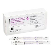 Tongue Depressors Puritan 5-1/2 Inch Length Wood Junior, Grape Flavored - 50/bx