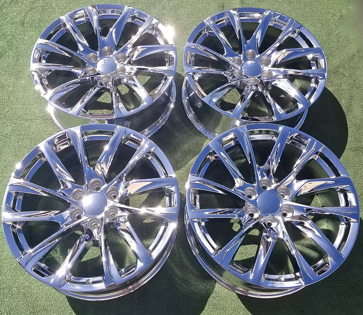Set Chrome 22 Wheels Cadillac Escalade Yukon Tahoe OEM Factory GM 