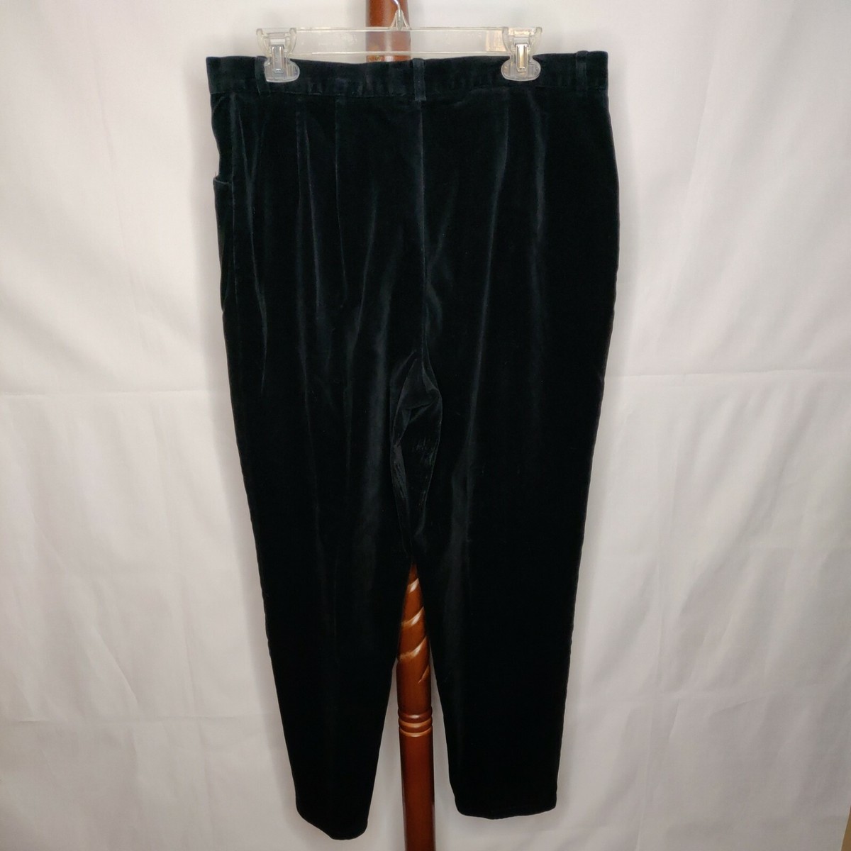 C&A Your 6th Sense woman's size 12S? black pants velour feel C&A Your 6th Sense woman's size 12S? black pants velour feel