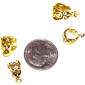 USA | 4 BAILs Pewter antique Gold,13x7.5m | 6x7m bail opening, 1.8m dangle ring