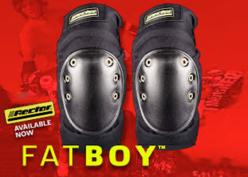 2 Rector Fat Boy Knee Pads Nylon Small Black Kneepads Skateboarding