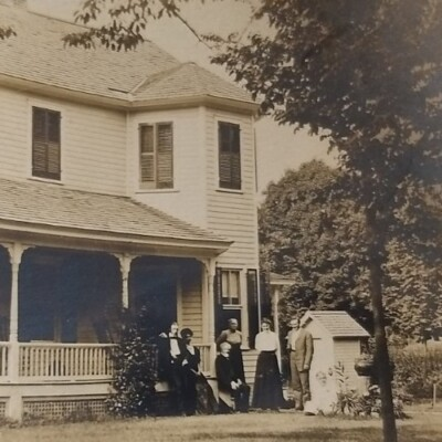 #ad #ad Vintage Photo Huntington LI NY Heyse Family House Antique Woman Men Old Bamp;W #2 $24.99