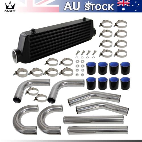 Universal Intercooler 550x140x64mm + 2.5" 63mm Aluminum Piping Hose Kit + Clamps - Picture 2 of 9