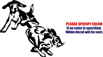 Beagle Chase Rabbit Decal Sticker JDM Dog Puppy Hunt Funny Vinyl Car ...