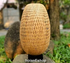 40cm bamboo bedside lamp for bedroom, Table lamp for living room desk decoration