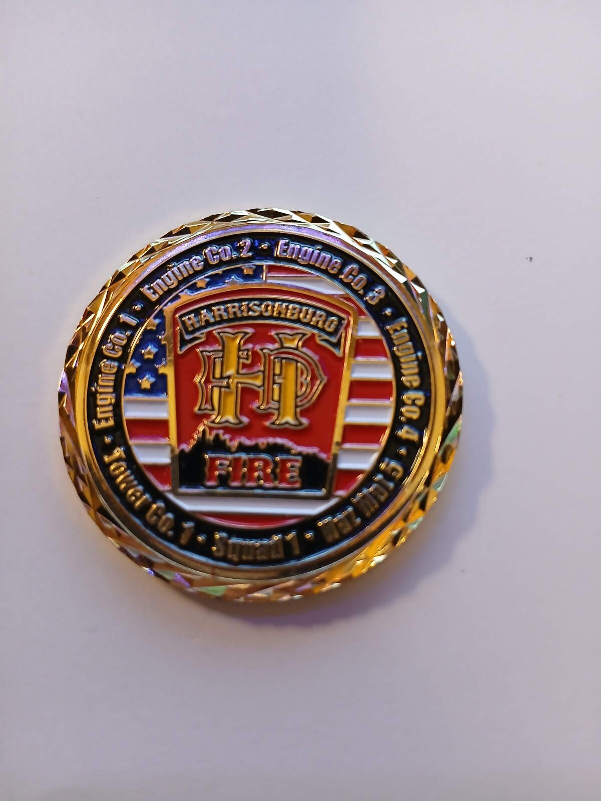 Harrisonburg Fire Company hazmat squad tower Department Virginia VA Coin rare