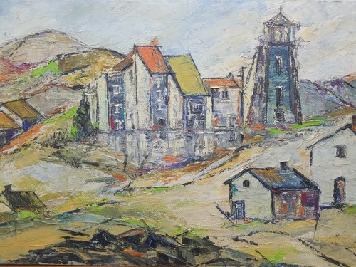 Helen Botway (1900-1992) Original Oil Painting On Masonite 16"×28" 1960's - Picture 2 of 5