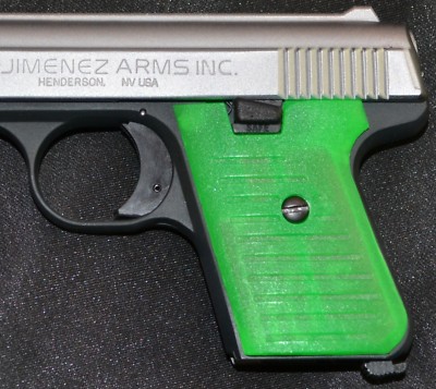 Jimenez, Bryco, Jennings, JA 22, 25 pistol grips zombie green