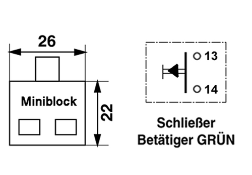 Mikrotaster für geba Schlüsseltaster Schlüsselschalter M-1T/1S Nr. 600.MS01.00 - Bild 3 von 4