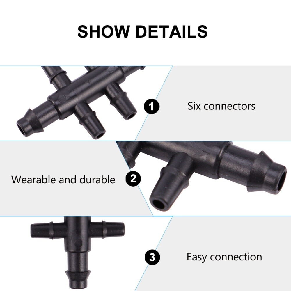 20pcs Tee Pipe Fitting Drip Tubing Fittings Drip Irrigation Coupling eBay