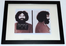 Framed Grateful Dead Jerry Garcia 1970 Mugshot 13"x16" Early Dead San Francisco