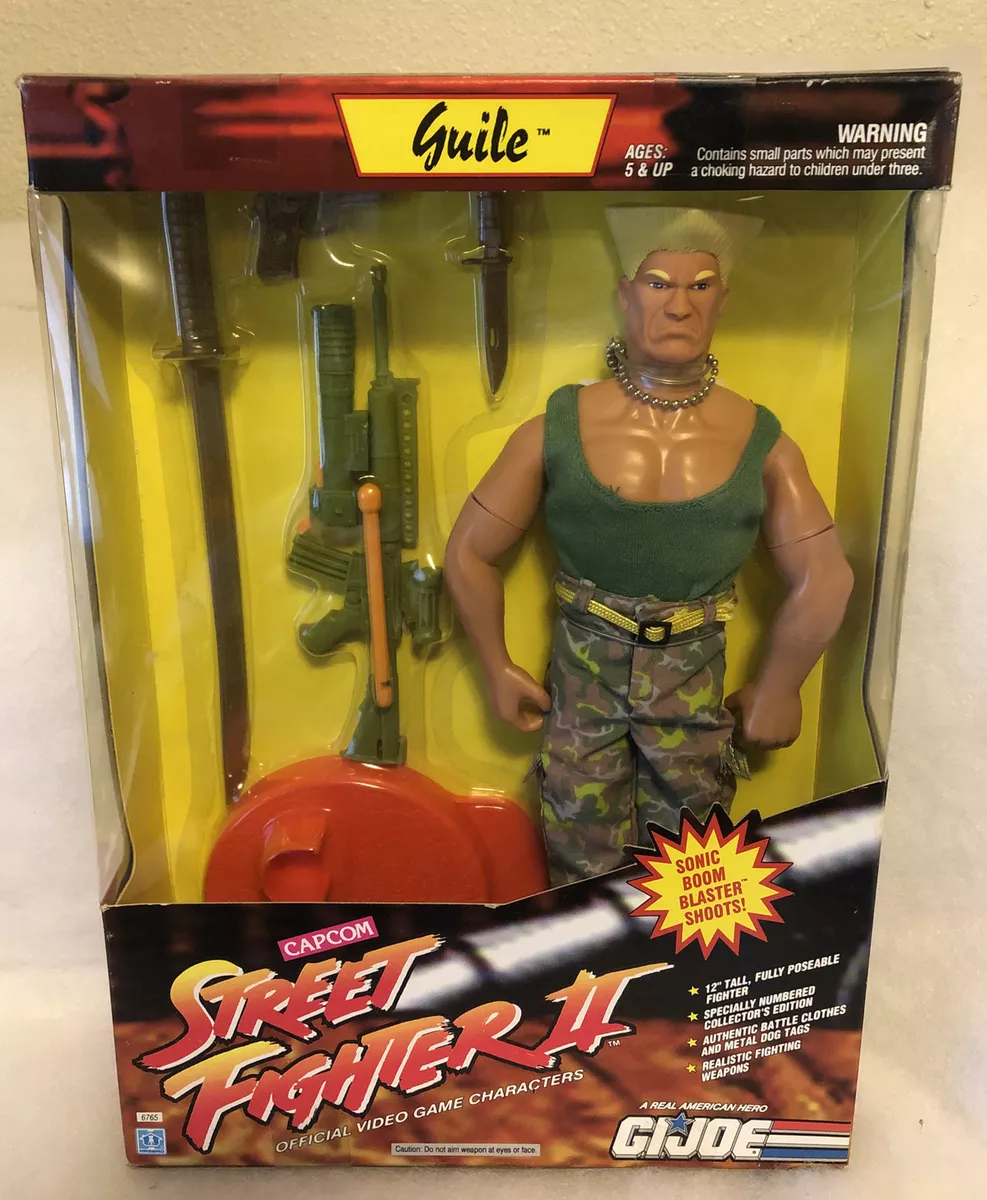 1993 Hasbro Capcom Street Fighter Movie COLONEL GUILE 12” Figure Box GI Joe