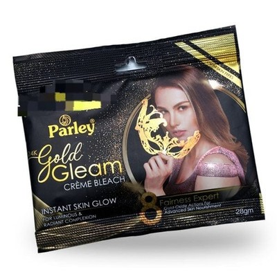 instant skin glowing  24K Gold Gleam Creamy Bleach Sachet 100% results