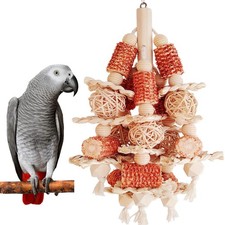 Bird Toys, Natural Corn Stick Parrot Toys Hanging in Bird Cages  for Small and...