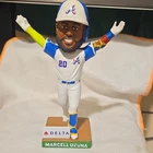 Marcell Ozuna Atlanta Braves Baseball Bobblehead Delta Resin White Blue Yellow