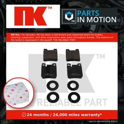 Brake Pads Set fits MERCEDES SL320 R129 3.2 Rear 98 to 01 NK 0024200520 Quality