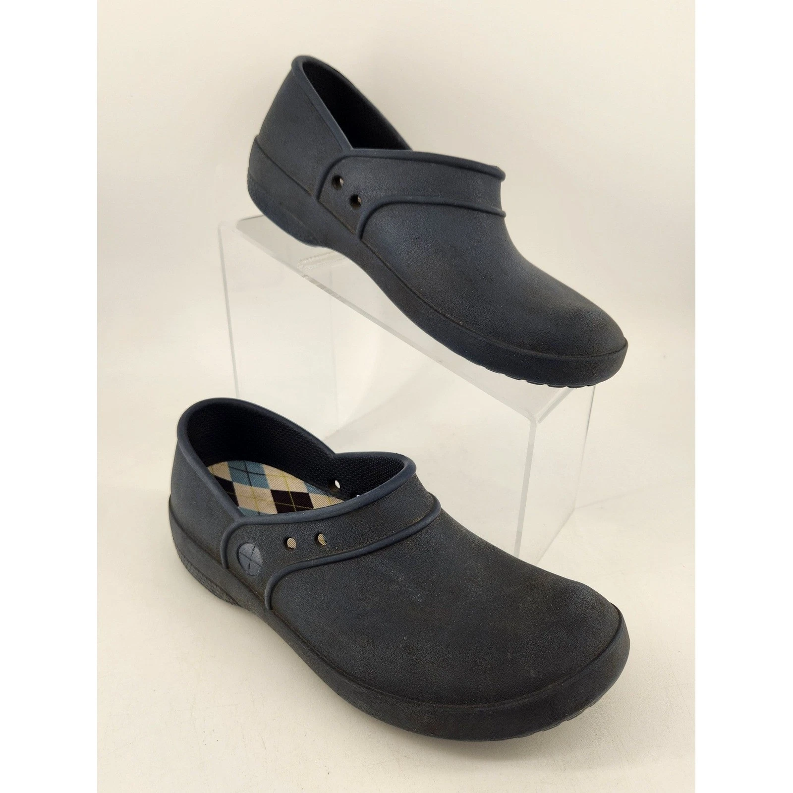 Crocs Neria Pro Work Clogs Women Size 8 Navy Blue Slip Resistant Professional