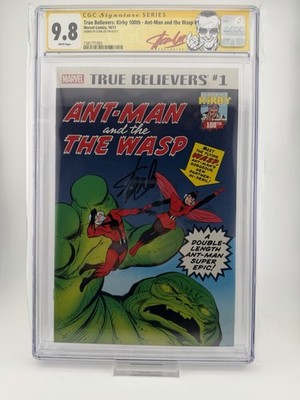Marvel True Believers Ant-man and the Wasp Signed Stan Lee CGC 9.8 SS Avengers