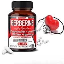 Berberine with Ceylon Cinnamon 13100 Mg 120 Capsules Heart Health & Immunity
