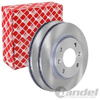 2X febi Bremsscheiben Ø247Mm Vorne Passend FÜR CitroËN AX Saxo Xsara ZX Peugeot