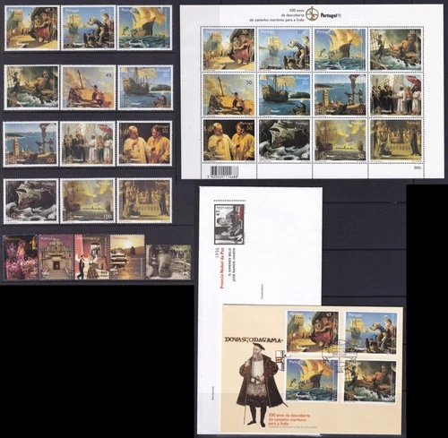 Portugal & Colonies 1996-99 Discovery of India Sets, Sheet and FDC, MNH, VF