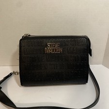 Steve Madden Crossbody Handbag Metallic Logo/Embossed Logo Pattern Pre-Owned