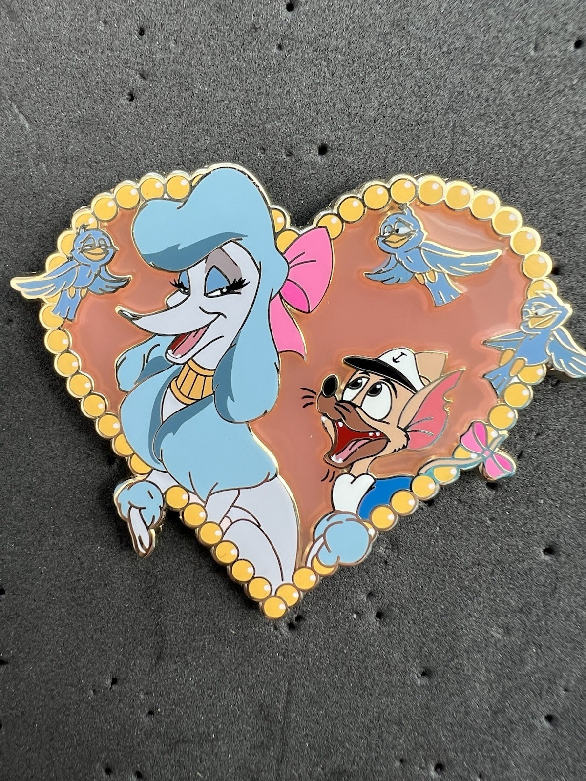 Disney FANTASY Pin - Oliver & Company Georgette & Tito Heart Flights O’ Fancy