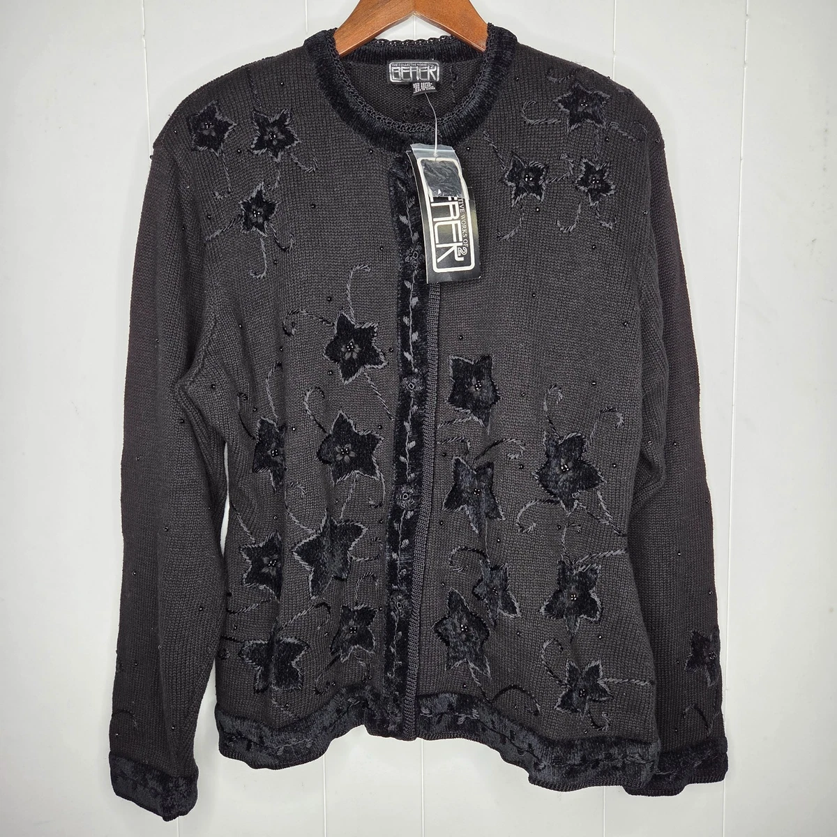 Cardigan Vintage Années 90 Berek Marta - Imprimé Floral Taille M - Rare