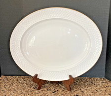 VTG Spode MANSARD GOLD Embossed Bone China 17  Oval Serving Platter UK NEW OTHER
