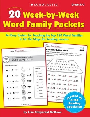 20 Week By Week Word Family Packets (Teaching Resources)